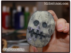 Potato print skull