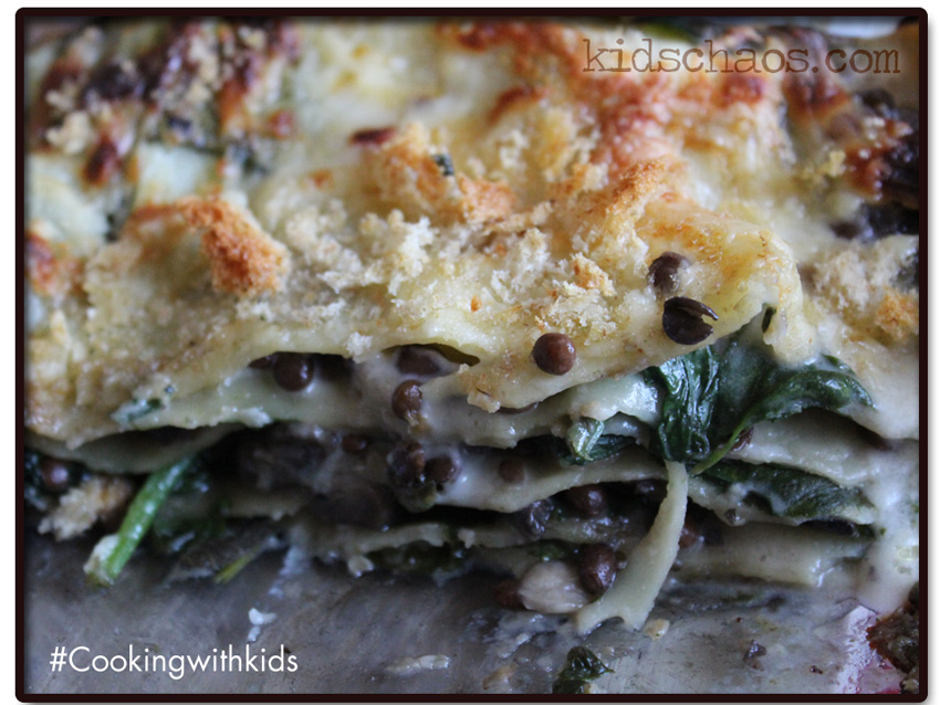 Spinach and Mushroom Lasagne