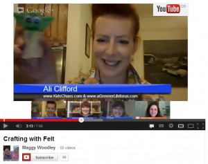 Google+ Hangout Crafting with Felt