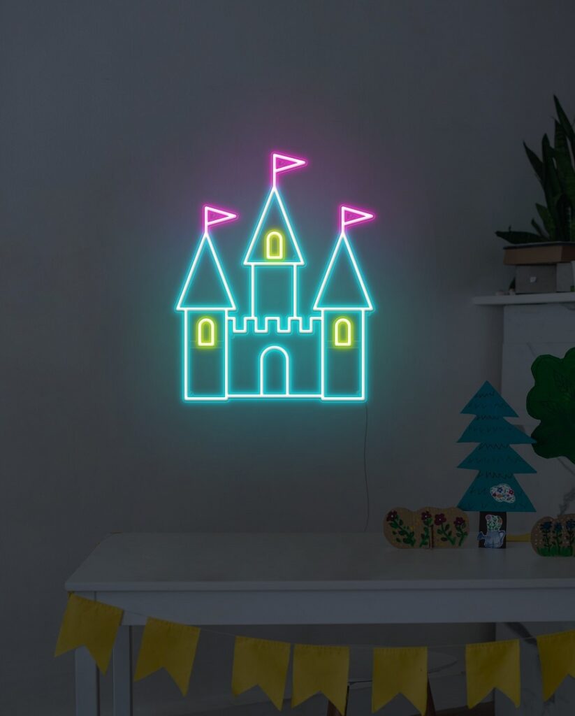 party-castle-neon-lights